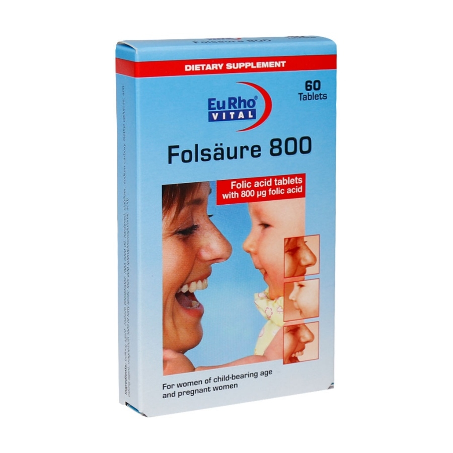 فولیک اسید یورو ویتال 800 میکرو گرم