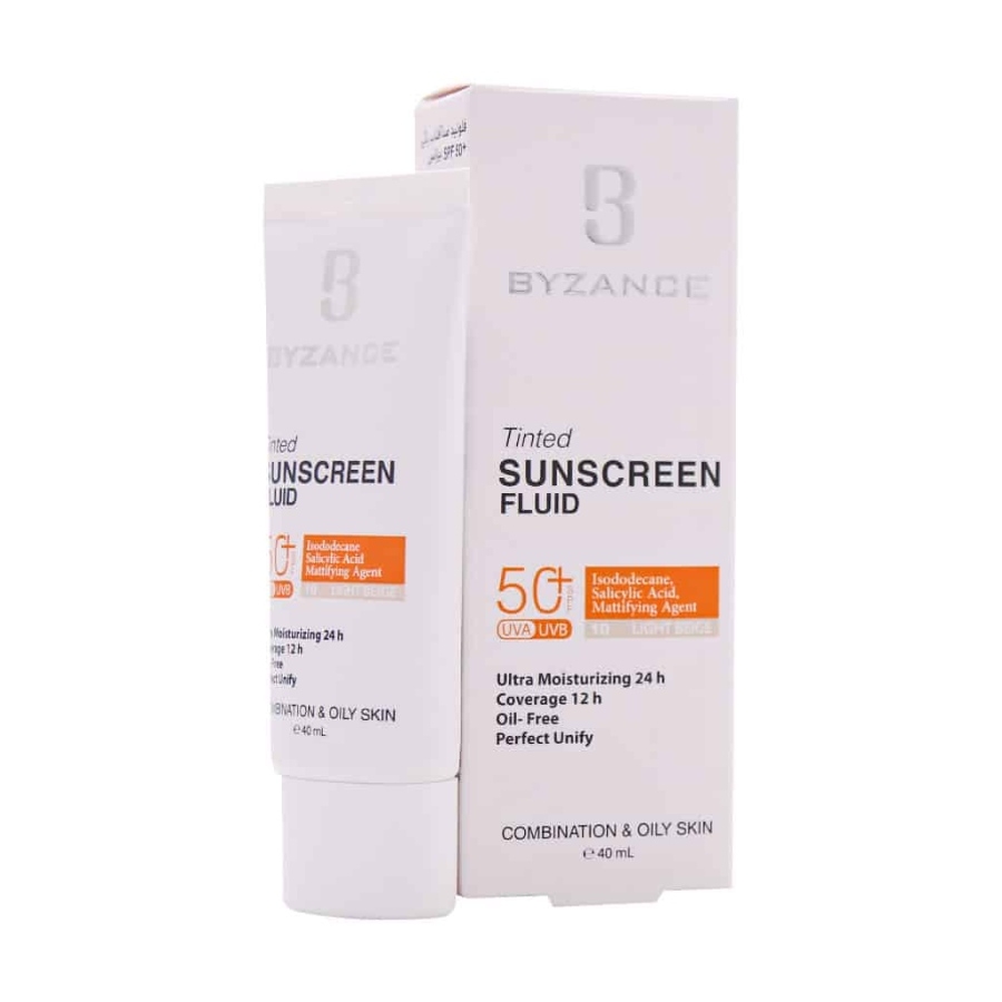 فلوئید ضد آفتاب رنگی SPF50 پوست چرب