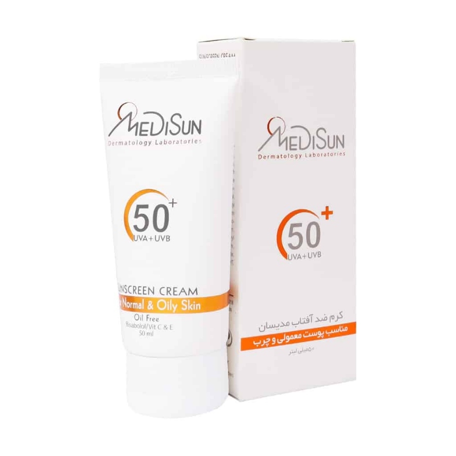ضد آفتاب بی رنگ پوست معمولی و چرب SPF50