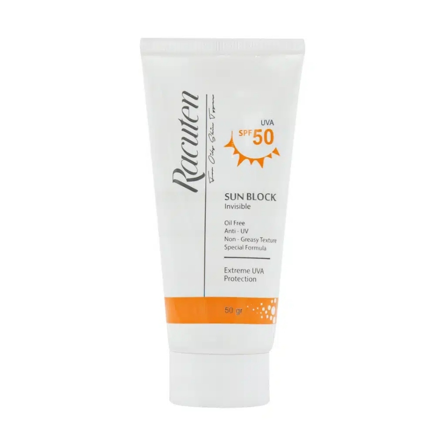 کرم ضد آفتاب بی رنگ پوست چرب و مختلط SPF50