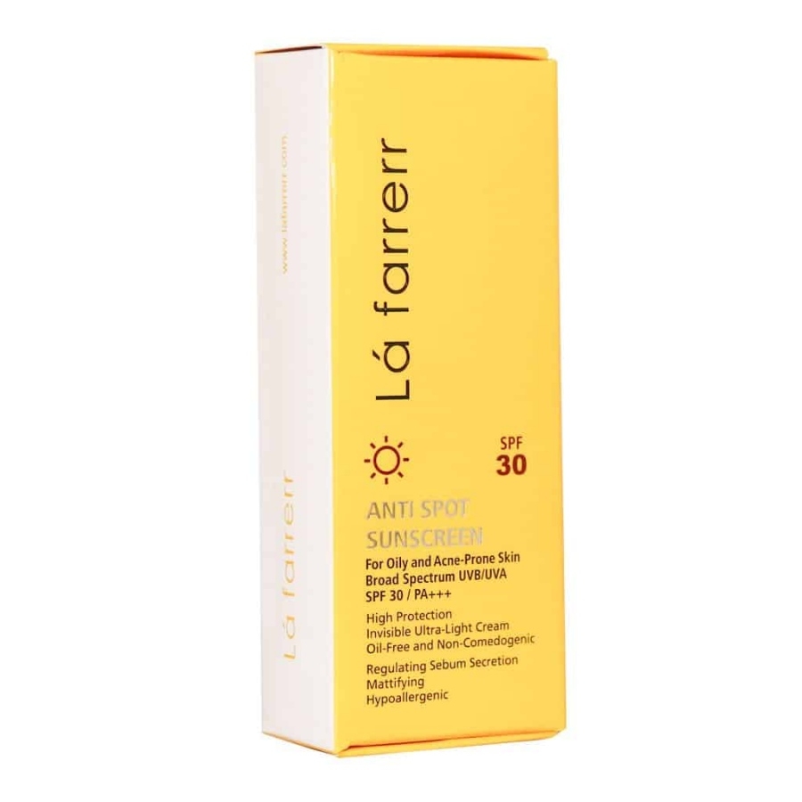 کرم ضد آفتاب و ضدلک بی رنگ پوست چرب و مستعد آکنه SPF30