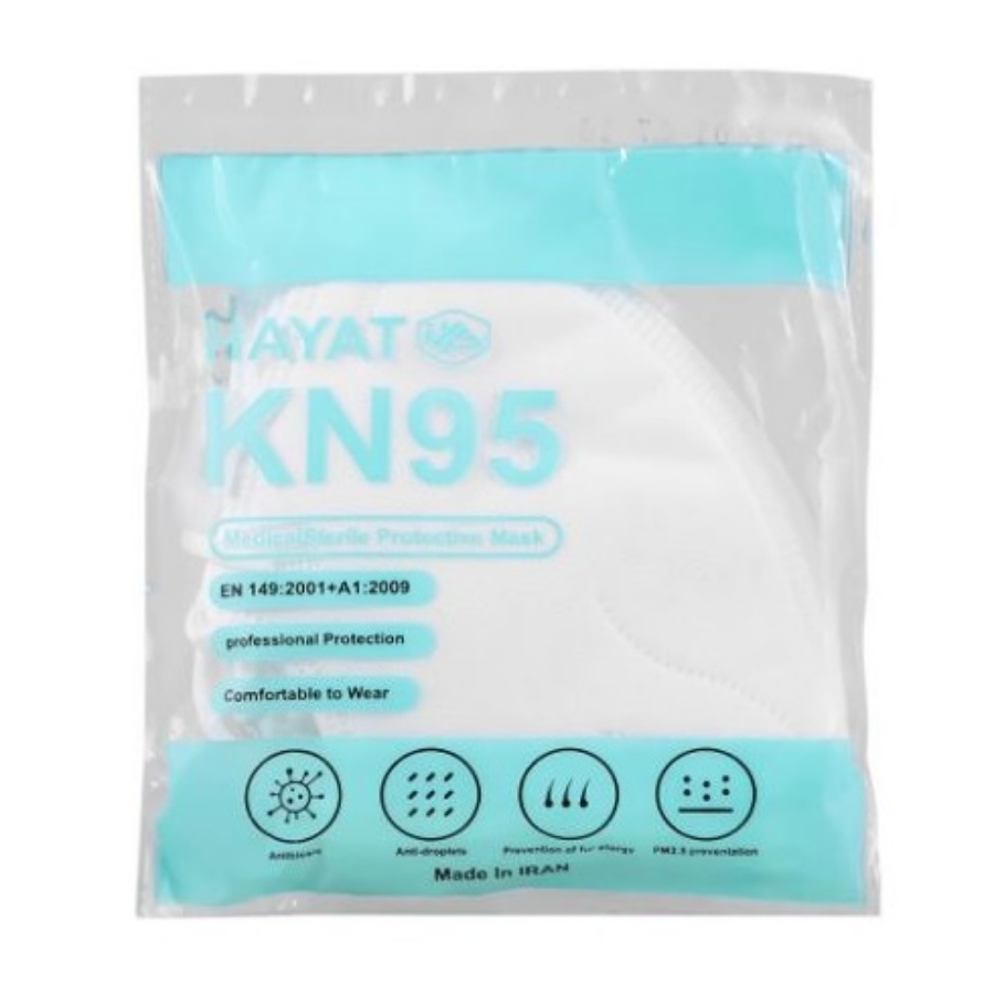 ماسک بدون فیلتر KN95 حیات 5 عدد