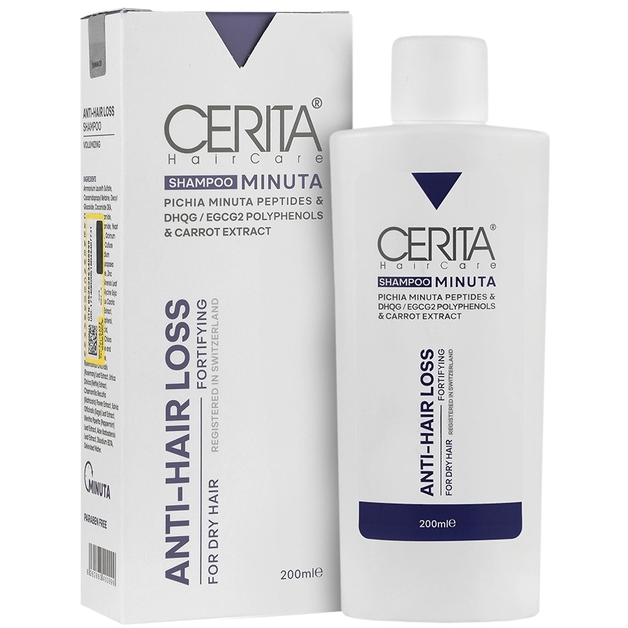 شامپو ضد ریزش مینوتا موهای خشک سریتا