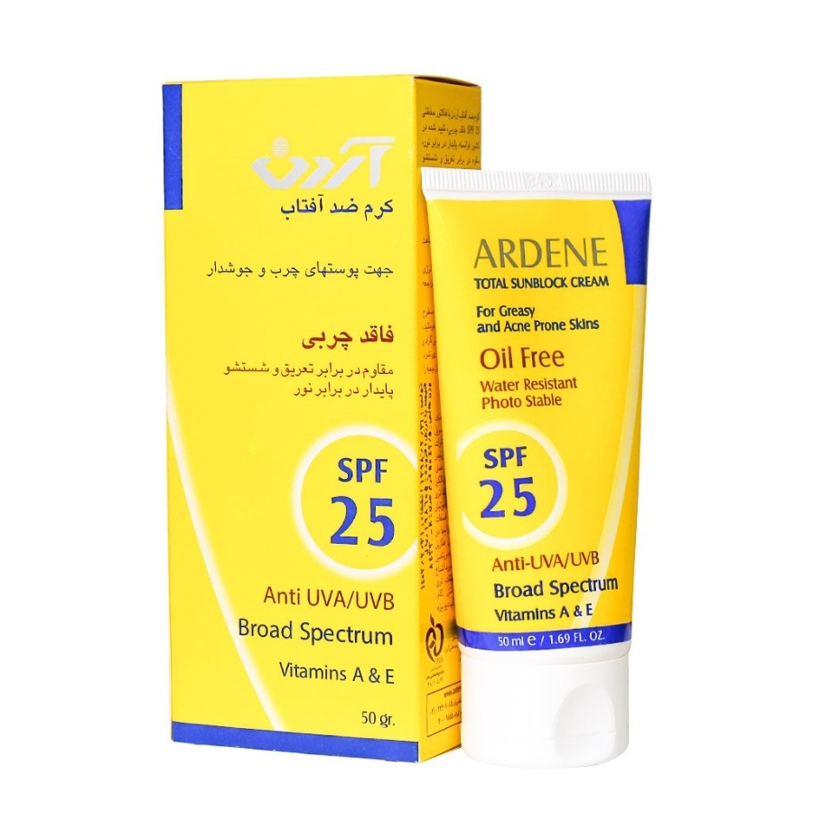 کرم ضد آفتاب فاقد چربی SPF25